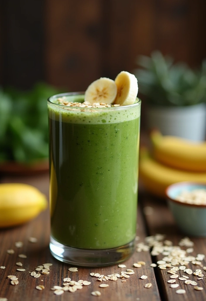 25 Baby Spinach Smoothie Recipes for a Fresh Green Start - 11. Spinach Oatmeal Smoothie