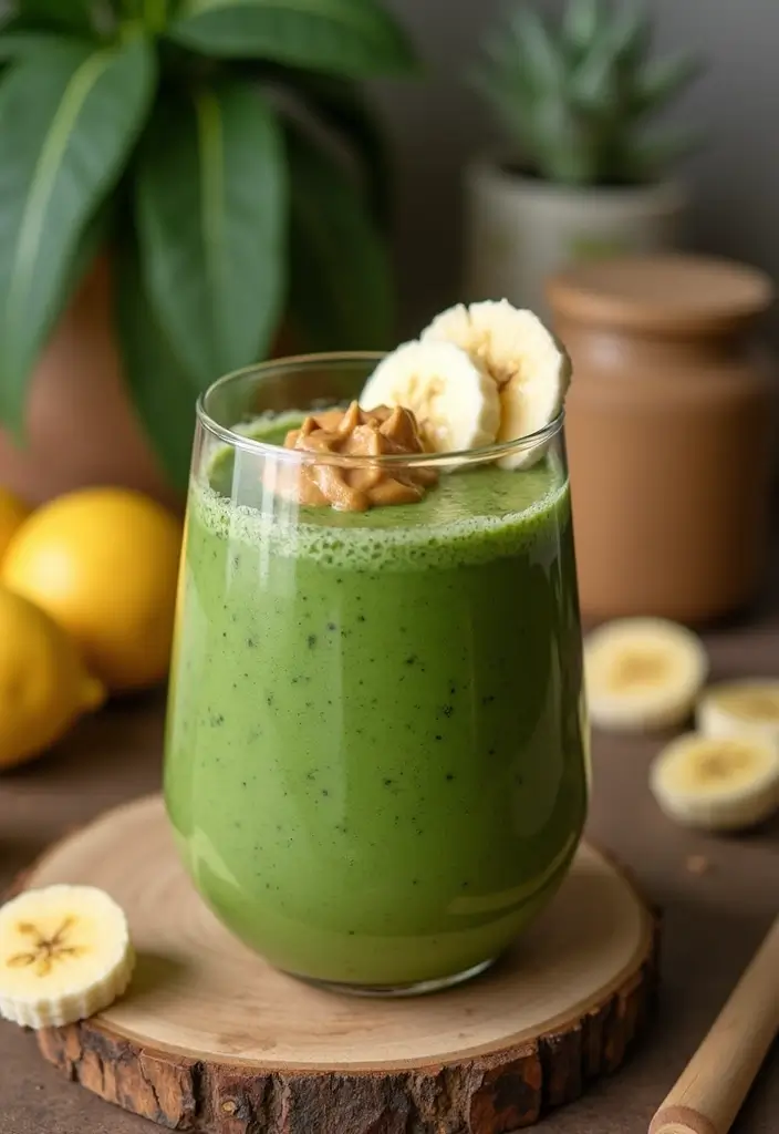 25 Baby Spinach Smoothie Recipes for a Fresh Green Start - 12. Spinach and Nut Butter Smoothie
