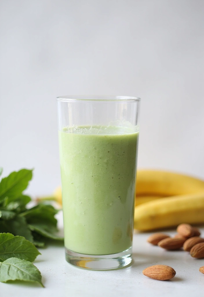 25 Baby Spinach Smoothie Recipes for a Fresh Green Start - 16. Spinach and Almond Milk Smoothie