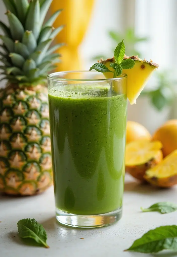 25 Baby Spinach Smoothie Recipes for a Fresh Green Start - 17. Tropical Spinach Smoothie