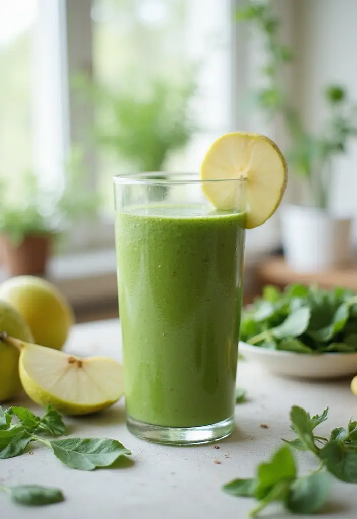 25 Baby Spinach Smoothie Recipes for a Fresh Green Start - 18. Spinach and Pear Smoothie