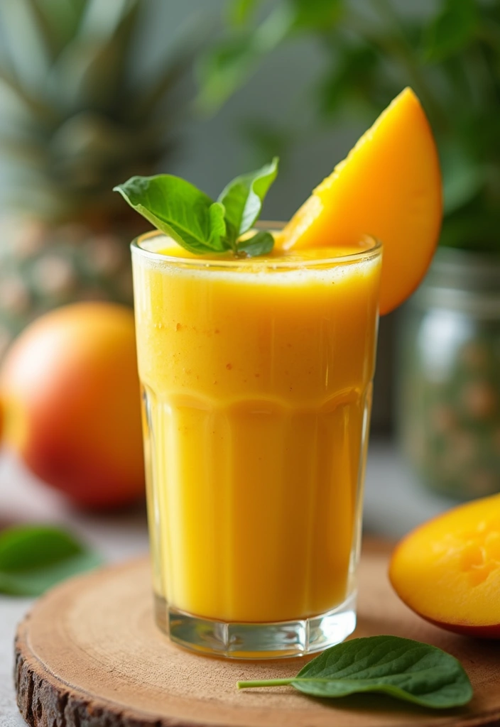 25 Baby Spinach Smoothie Recipes for a Fresh Green Start - 2. Mango Spinach Delight