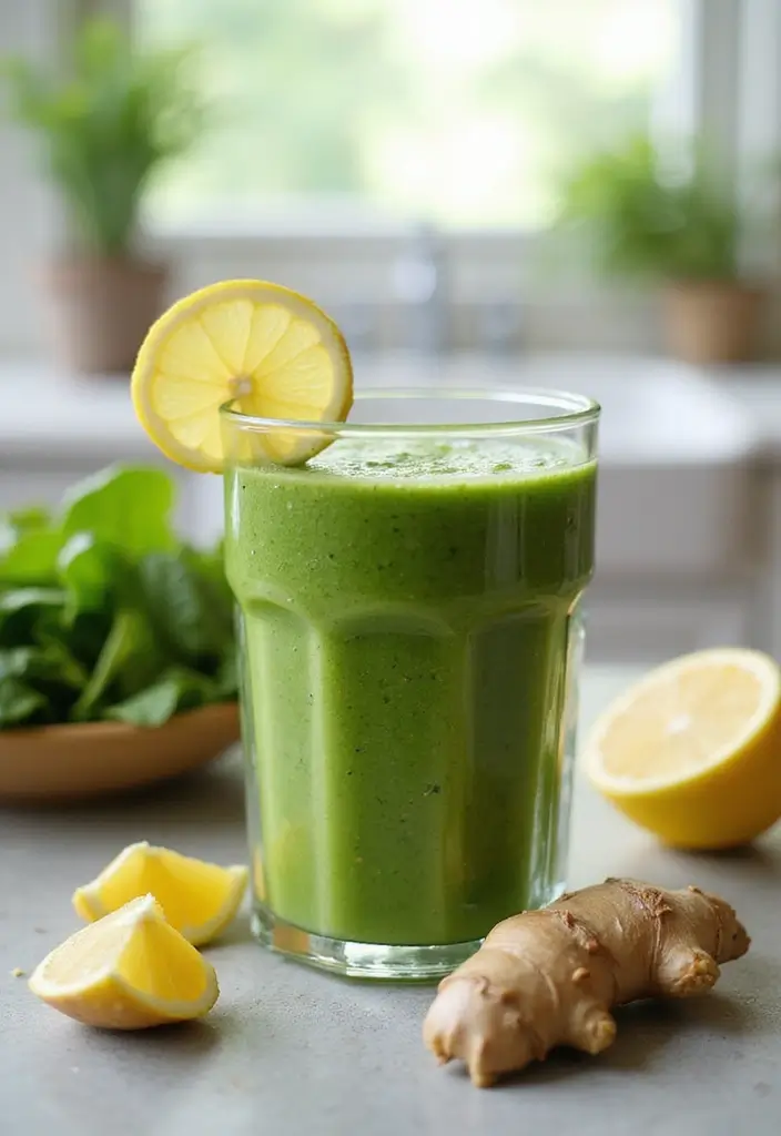 25 Baby Spinach Smoothie Recipes for a Fresh Green Start - 23. Spinach and Ginger Smoothie