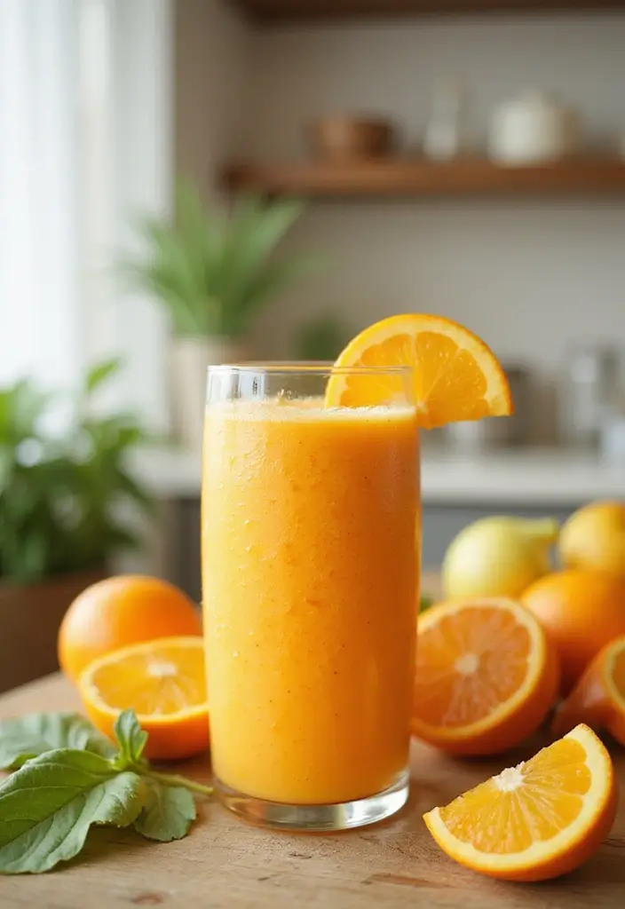 25 Baby Spinach Smoothie Recipes for a Fresh Green Start - 24. Spinach and Orange Smoothie