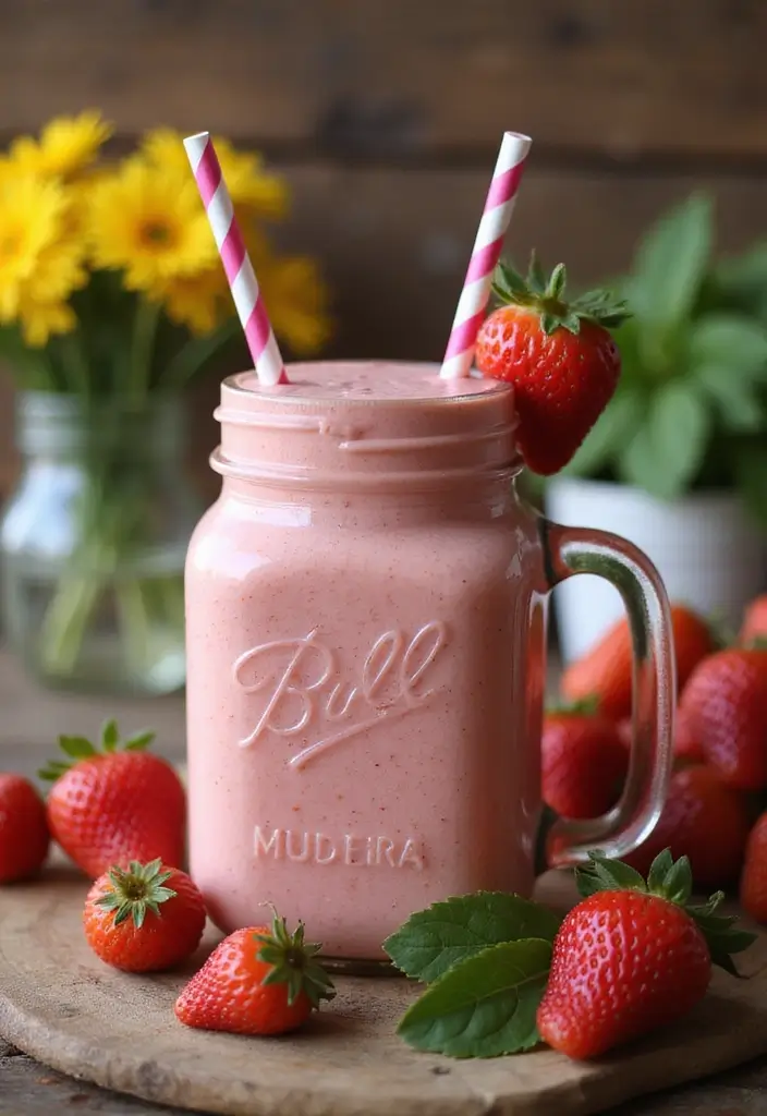 25 Baby Spinach Smoothie Recipes for a Fresh Green Start - 3. Strawberry Spinach Bliss
