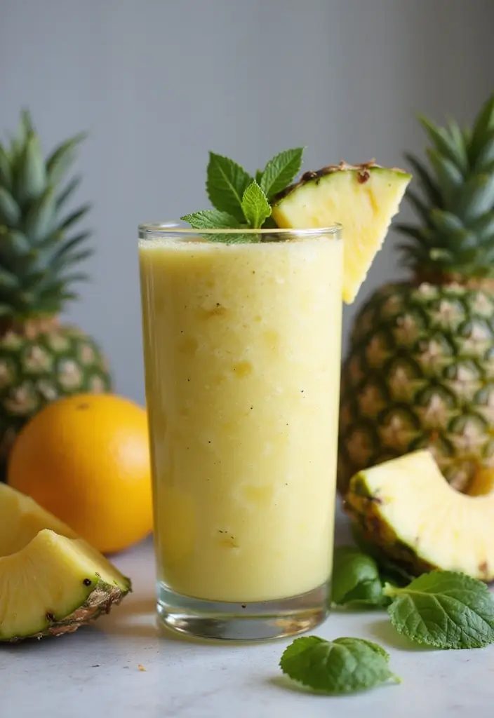 25 Baby Spinach Smoothie Recipes for a Fresh Green Start - 5. Pineapple Spinach Fizz