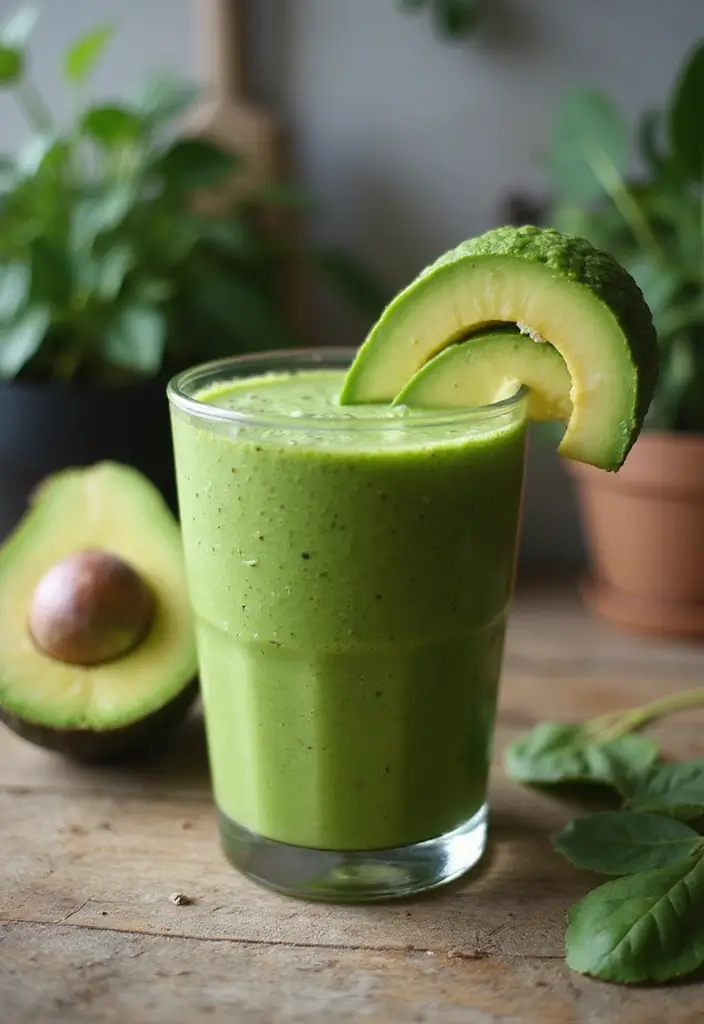 25 Baby Spinach Smoothie Recipes for a Fresh Green Start - 6. Avocado Spinach Smoothie