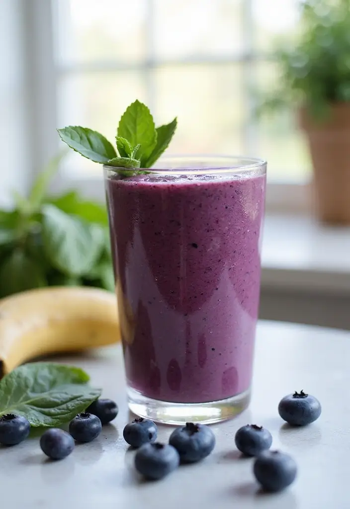 25 Baby Spinach Smoothie Recipes for a Fresh Green Start - 7. Blueberry Spinach Smoothie