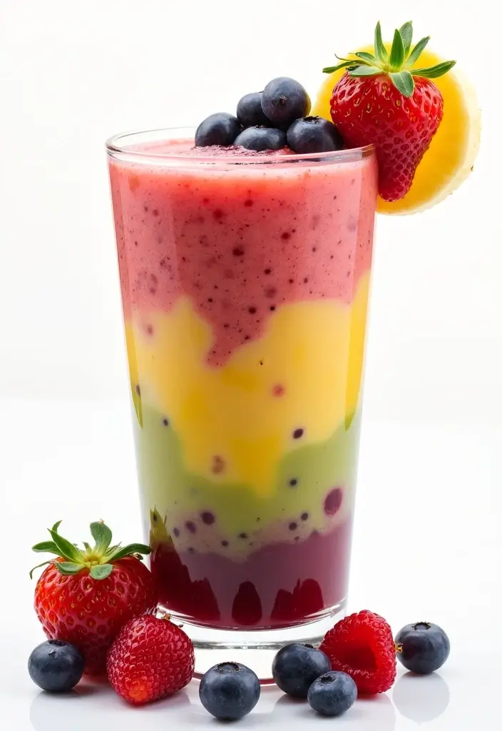 25 Banana Pineapple Smoothie Recipes That Feel Like a Vacation 76 25 Banana Pineapple Smoothie Recipes That Feel Like a Vacation - 12. Banana Pineapple Berry Blast