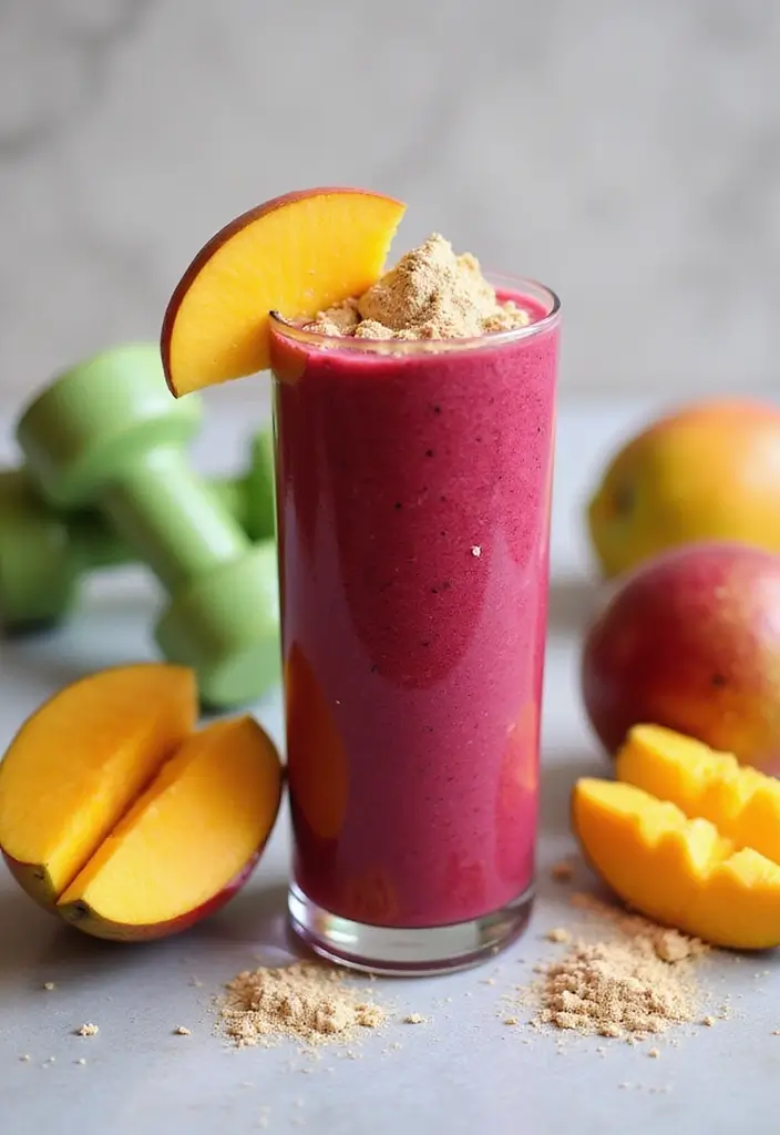 25 Beet Powder Smoothie Recipes for a Natural Boost of Color and Health 71 25 Beet Powder Smoothie Recipes for a Natural Boost of Color and Health - 11. Beet Mango Protein Smoothie