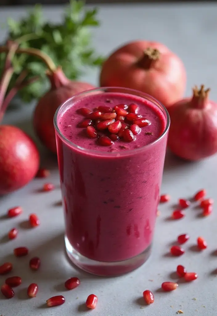 25 Beet Powder Smoothie Recipes for a Natural Boost of Color and Health 85 25 Beet Powder Smoothie Recipes for a Natural Boost of Color and Health - 13. Beet Pomegranate Smoothie