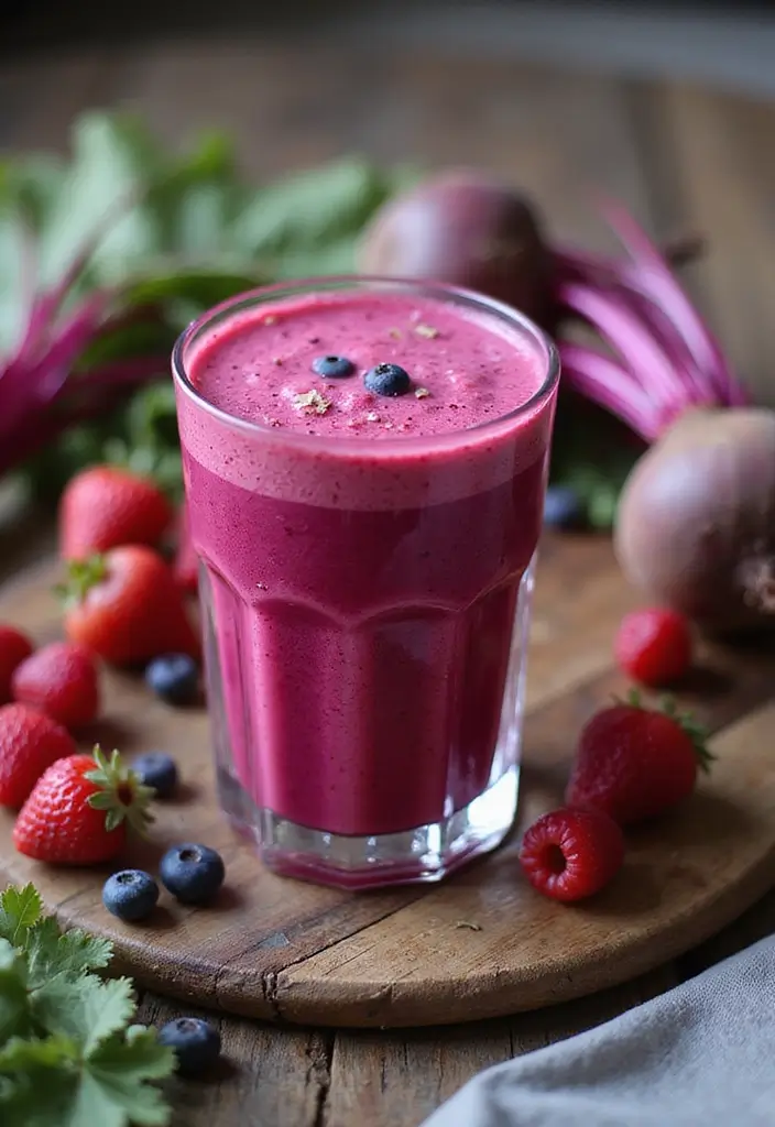 25 Beet Powder Smoothie Recipes for a Natural Boost of Color and Health 141 25 Beet Powder Smoothie Recipes for a Natural Boost of Color and Health - 21. Beet Berry Immunity Smoothie