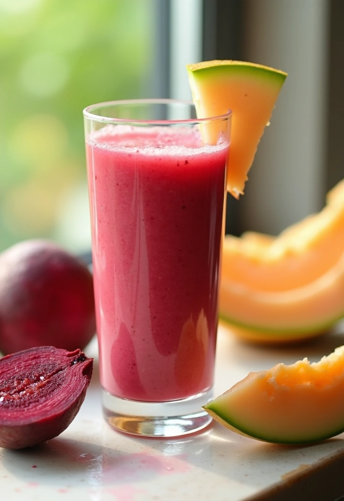 25 Beet Powder Smoothie Recipes for a Natural Boost of Color and Health 162 25 Beet Powder Smoothie Recipes for a Natural Boost of Color and Health - 24. Beet Honeydew Smoothie