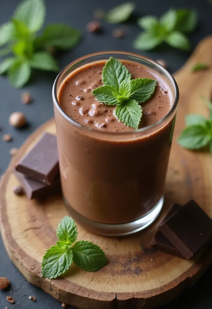 25 Best Protein Smoothie Recipes for Muscle Recovery and Energy 78 25 Best Protein Smoothie Recipes for Muscle Recovery and Energy - 12. Chocolate Mint Protein Smoothie