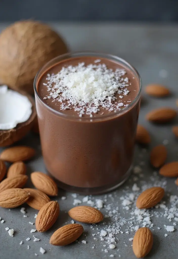 25 Best Protein Smoothie Recipes for Muscle Recovery and Energy 113 25 Best Protein Smoothie Recipes for Muscle Recovery and Energy - 17. Almond Joy Protein Smoothie