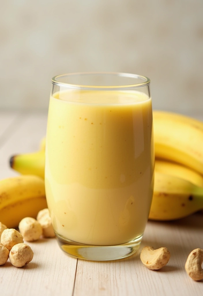 25 Best Protein Smoothie Recipes for Muscle Recovery and Energy 120 25 Best Protein Smoothie Recipes for Muscle Recovery and Energy - 18. Creamy Cashew Banana Smoothie