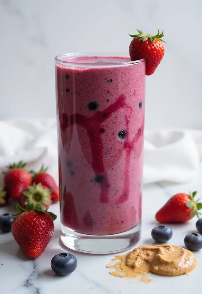25 Best Protein Smoothie Recipes for Muscle Recovery and Energy 8 25 Best Protein Smoothie Recipes for Muscle Recovery and Energy - 2. Berry Almond Power Smoothie