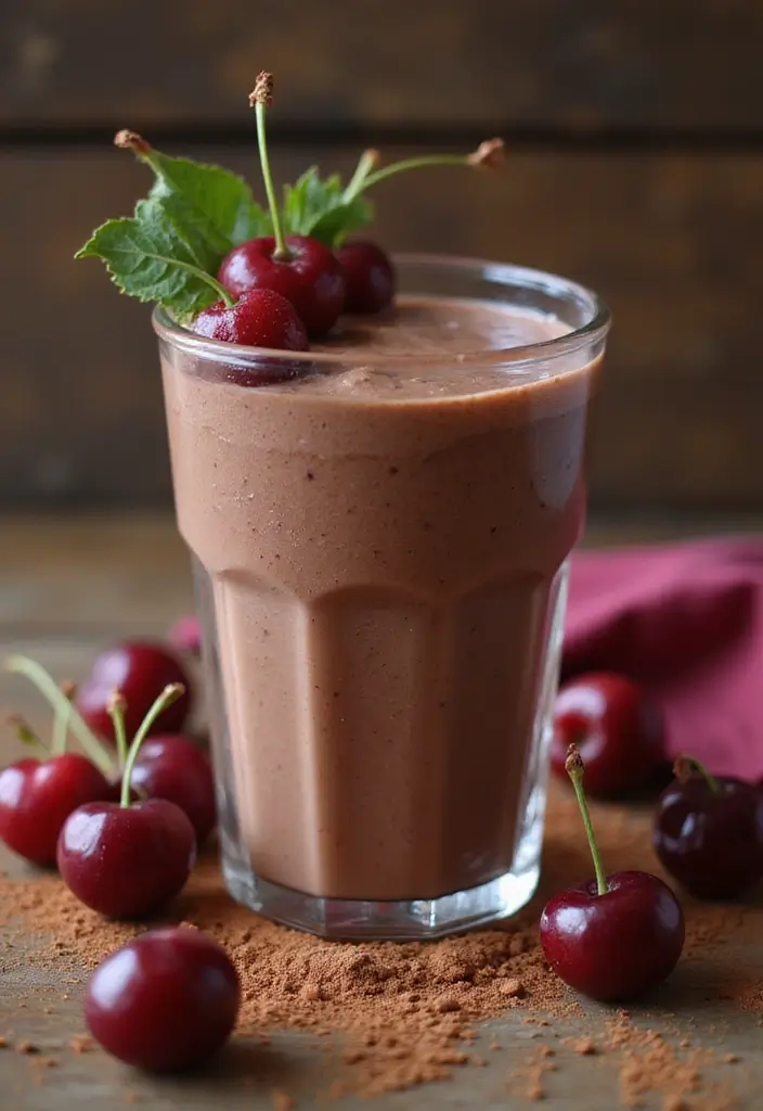 25 Best Protein Smoothie Recipes for Muscle Recovery and Energy 167 25 Best Protein Smoothie Recipes for Muscle Recovery and Energy - 25. Chocolate Cherry Protein Smoothie