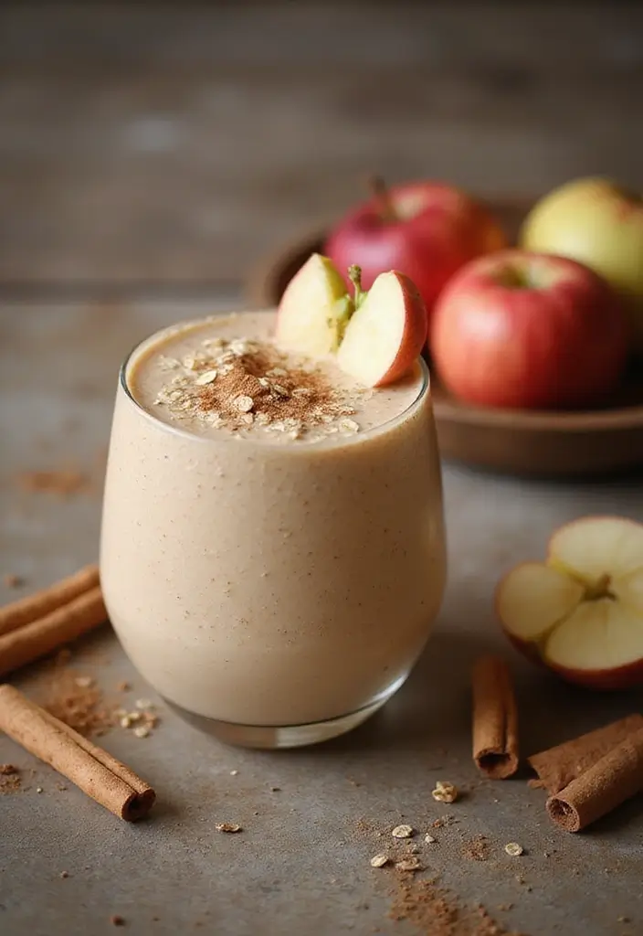 25 Easy Smoothie Recipes with Frozen Fruit and Protein Shakes for Busy Mornings 95 25 Easy Smoothie Recipes with Frozen Fruit and Protein Shakes for Busy Mornings - 15. Apple Cinnamon Oat Smoothie