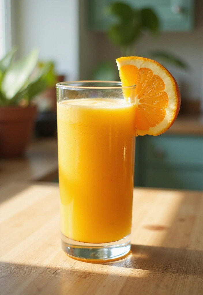 25 Easy Smoothie Recipes with Frozen Fruit and Protein Shakes for Busy Mornings 151 25 Easy Smoothie Recipes with Frozen Fruit and Protein Shakes for Busy Mornings - 23. Vibrant Tropical Smoothie