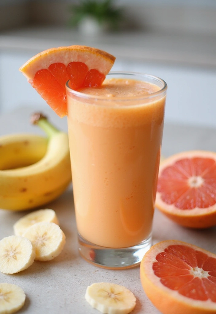 25 Easy Smoothie Recipes with Frozen Fruit and Protein Shakes for Busy Mornings 154 25 Easy Smoothie Recipes with Frozen Fruit and Protein Shakes for Busy Mornings - 24. Refreshing Grapefruit Smoothie