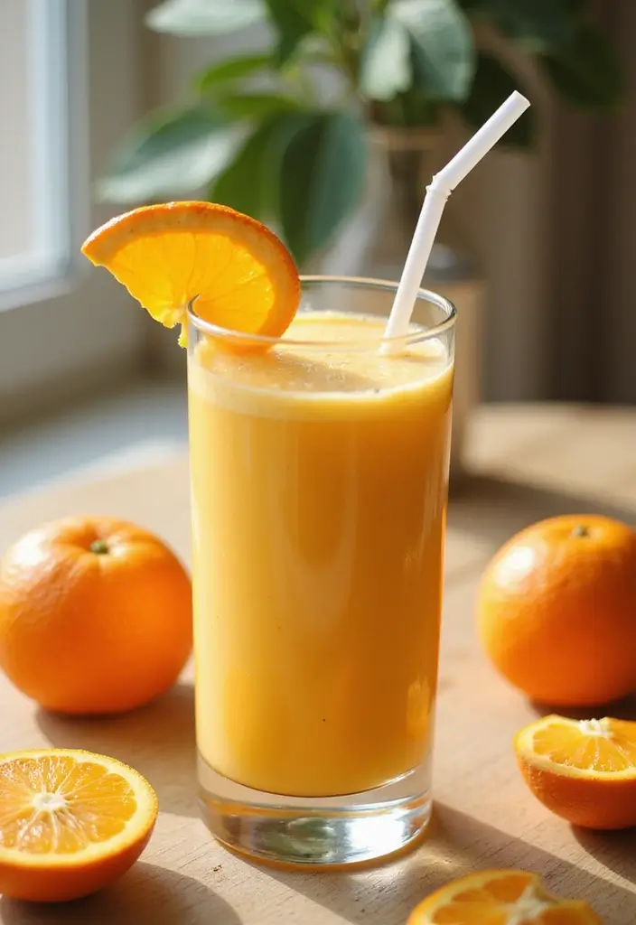 25 Easy Smoothie Recipes with Frozen Fruit and Protein Shakes for Busy Mornings 161 25 Easy Smoothie Recipes with Frozen Fruit and Protein Shakes for Busy Mornings - 25. Simple Orange Creamsicle Smoothie