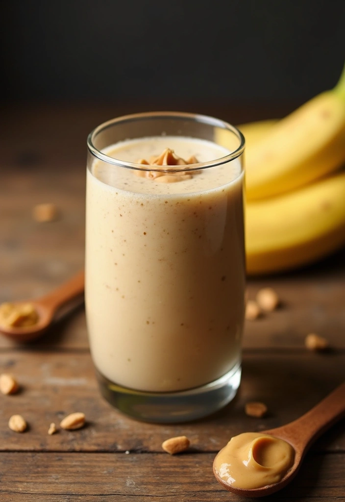 25 Easy Smoothie Recipes with Frozen Fruit and Protein Shakes for Busy Mornings 27 25 Easy Smoothie Recipes with Frozen Fruit and Protein Shakes for Busy Mornings - 5. Peanut Butter Banana Smoothie
