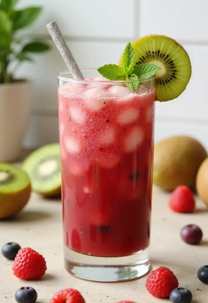 25 Frozen Fruit Smoothie Recipes Perfect for Breakfast or Snacks 77 25 Frozen Fruit Smoothie Recipes Perfect for Breakfast or Snacks - 12. Kiwi Berry Sparkler