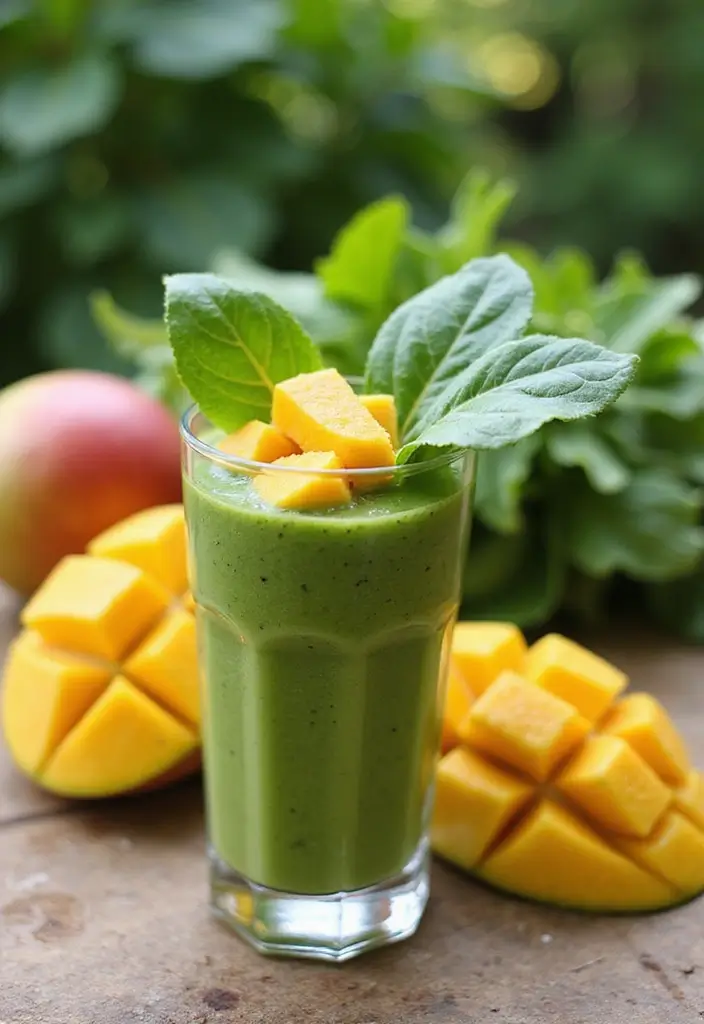25 Frozen Fruit Smoothie Recipes Perfect for Breakfast or Snacks 91 25 Frozen Fruit Smoothie Recipes Perfect for Breakfast or Snacks - 14. Mango Spinach Superfood Smoothie