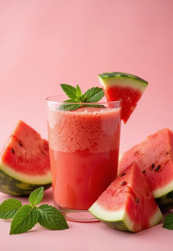 25 Frozen Fruit Smoothie Recipes Perfect for Breakfast or Snacks 105 25 Frozen Fruit Smoothie Recipes Perfect for Breakfast or Snacks - 16. Watermelon Mint Refresher