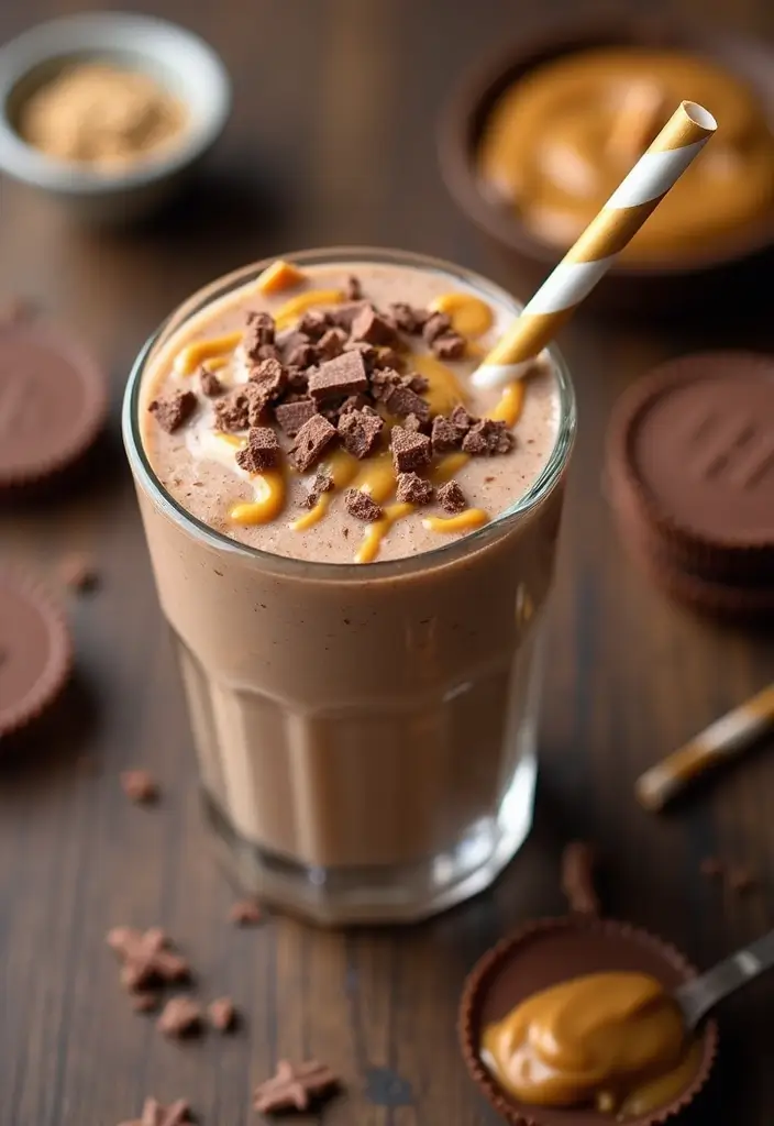 25 Frozen Fruit Smoothie Recipes Perfect for Breakfast or Snacks 133 25 Frozen Fruit Smoothie Recipes Perfect for Breakfast or Snacks - 20. Chocolate Peanut Butter Cup Smoothie