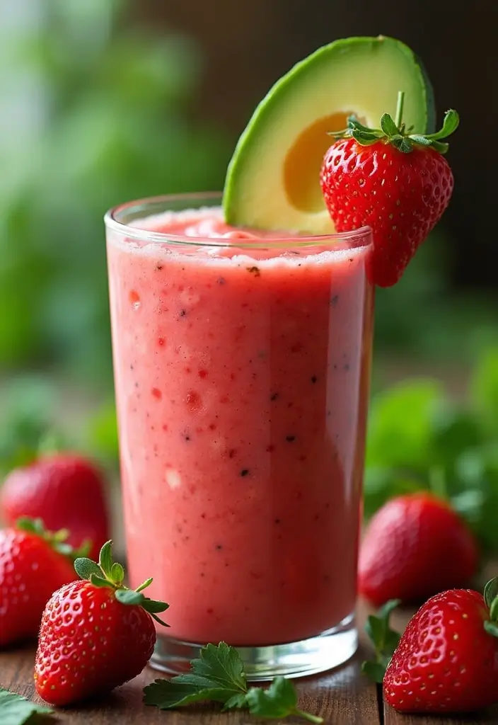 25 Frozen Fruit Smoothie Recipes Perfect for Breakfast or Snacks 42 25 Frozen Fruit Smoothie Recipes Perfect for Breakfast or Snacks - 7. Strawberry Avocado Fusion