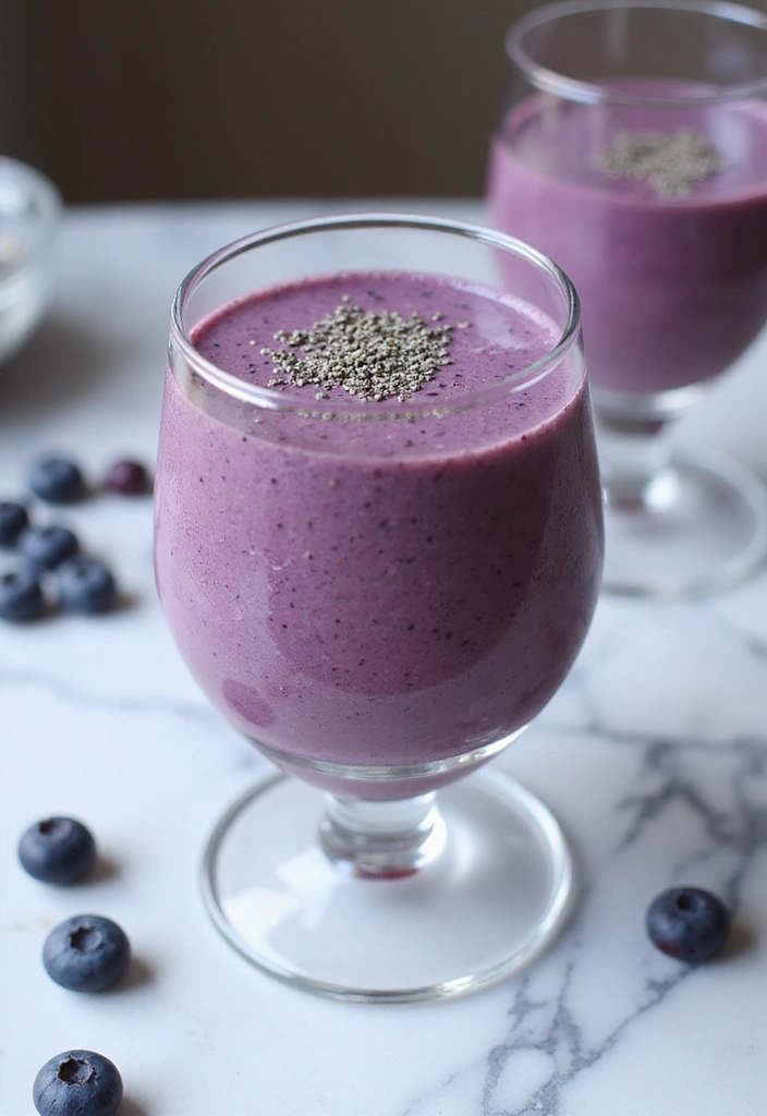 25 Frozen Fruit Smoothie Recipes Perfect for Breakfast or Snacks 49 25 Frozen Fruit Smoothie Recipes Perfect for Breakfast or Snacks - 8. Blueberry Chia Burst