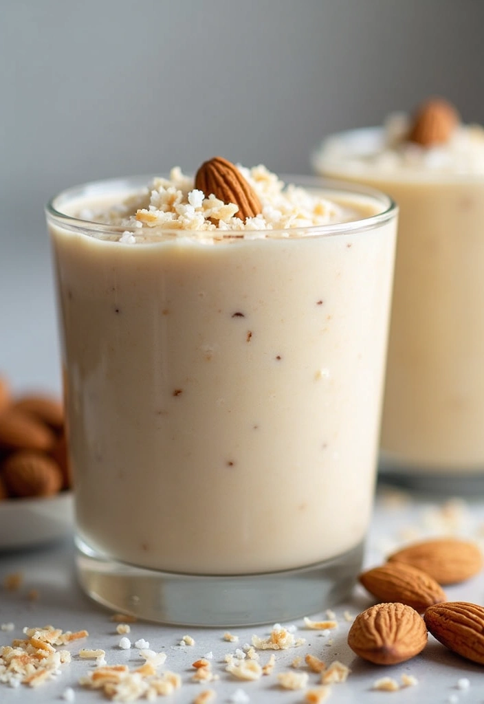 25 Fruit and Veggie Smoothie Recipes Packed with Vitamins and Fiber 77 25 Fruit and Veggie Smoothie Recipes Packed with Vitamins and Fiber - 13. Almond Joy Smoothie