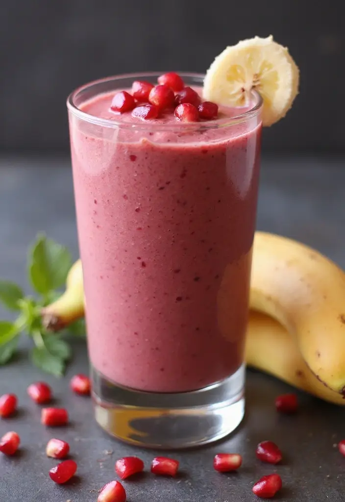 25 Fruit and Veggie Smoothie Recipes Packed with Vitamins and Fiber 84 25 Fruit and Veggie Smoothie Recipes Packed with Vitamins and Fiber - 14. Pomegranate Bliss Smoothie