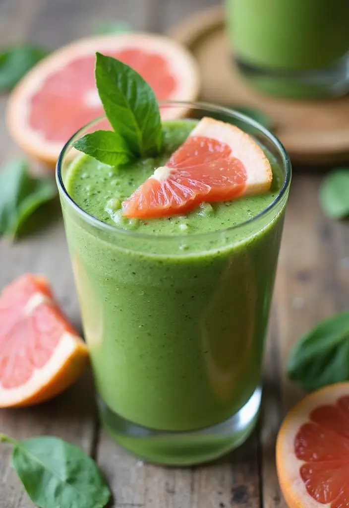 25 Fruit and Veggie Smoothie Recipes Packed with Vitamins and Fiber 126 25 Fruit and Veggie Smoothie Recipes Packed with Vitamins and Fiber - 20. Grapefruit Green Smoothie