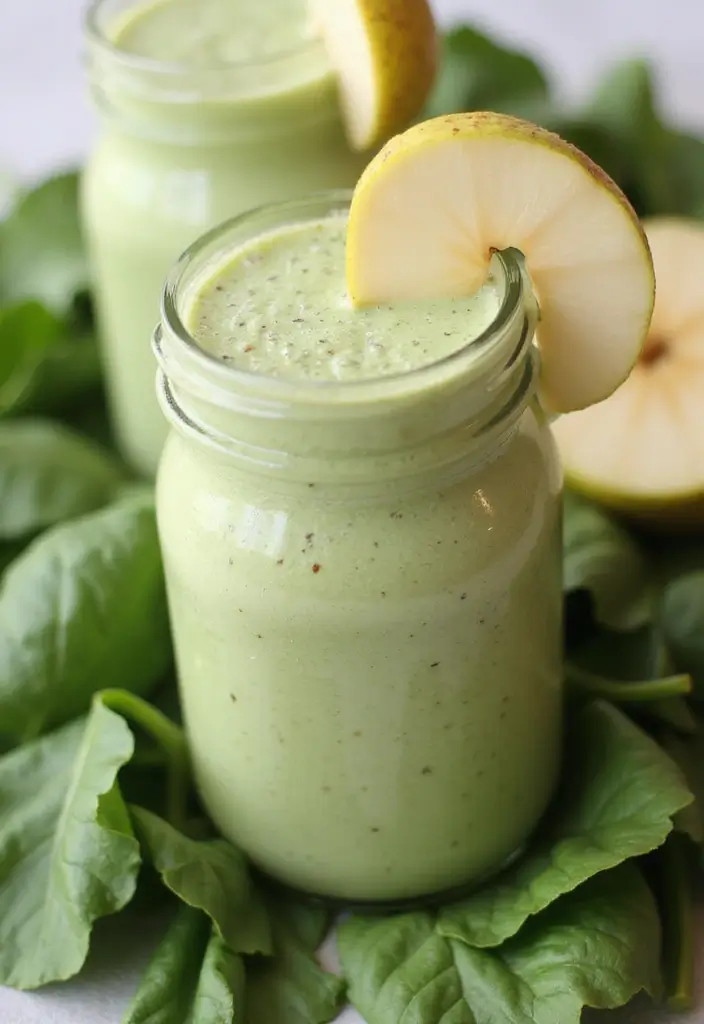 25 Fruit and Veggie Smoothie Recipes Packed with Vitamins and Fiber 148 25 Fruit and Veggie Smoothie Recipes Packed with Vitamins and Fiber - 24. Pear Ginger Spinach Smoothie
