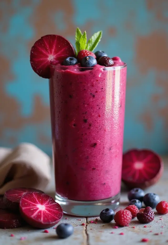 25 Healthy Low Carb Smoothie Recipes to Support Weight Goals - 25. Beet Berry Smoothie