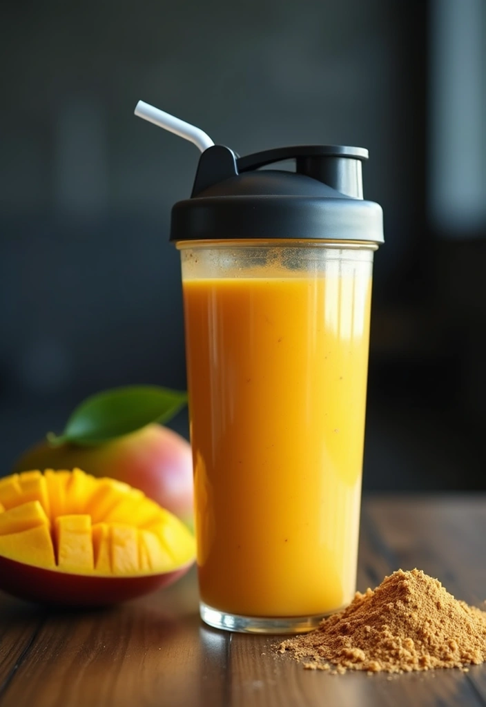 25 Healthy Mango Smoothie Recipes You’ll Want Every Morning 74 25 Healthy Mango Smoothie Recipes You’ll Want Every Morning - 12. Mango Protein Smoothie