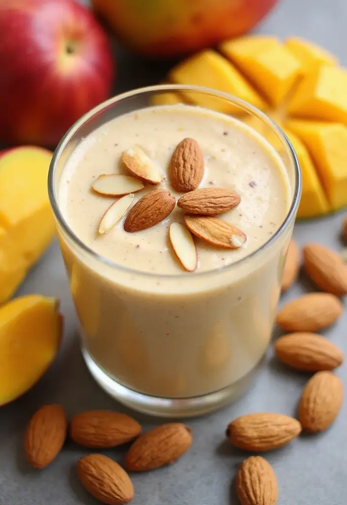 25 Healthy Mango Smoothie Recipes You’ll Want Every Morning 95 25 Healthy Mango Smoothie Recipes You’ll Want Every Morning - 15. Mango Almond Butter Smoothie
