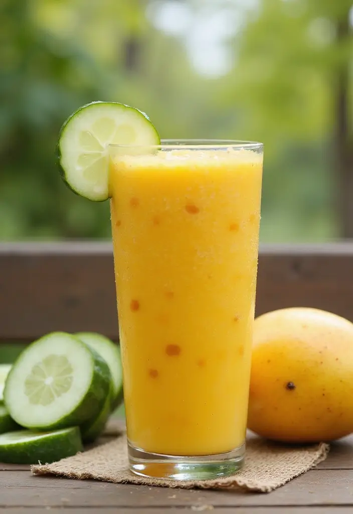25 Healthy Mango Smoothie Recipes You’ll Want Every Morning 109 25 Healthy Mango Smoothie Recipes You’ll Want Every Morning - 17. Mango Cucumber Smoothie