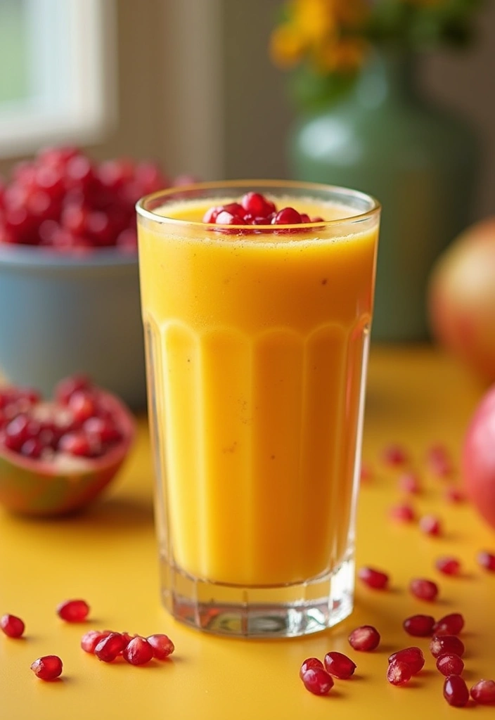 25 Healthy Mango Smoothie Recipes You’ll Want Every Morning 114 25 Healthy Mango Smoothie Recipes You’ll Want Every Morning - 18. Mango Pomegranate Smoothie