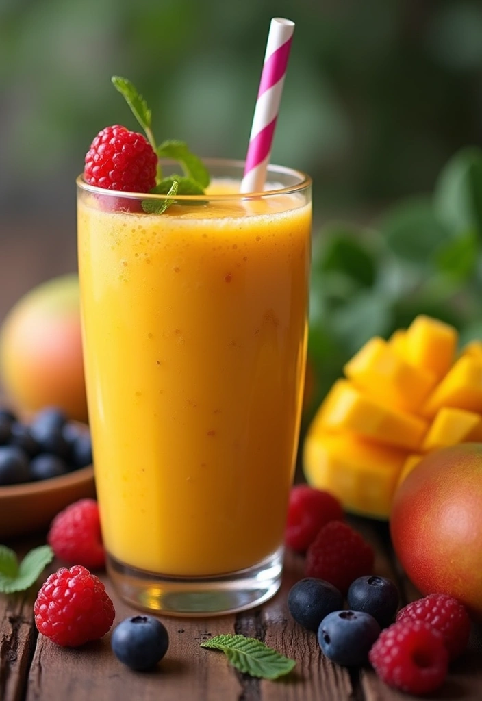 25 Healthy Mango Smoothie Recipes You’ll Want Every Morning 27 25 Healthy Mango Smoothie Recipes You’ll Want Every Morning - 5. Mango Berry Blast