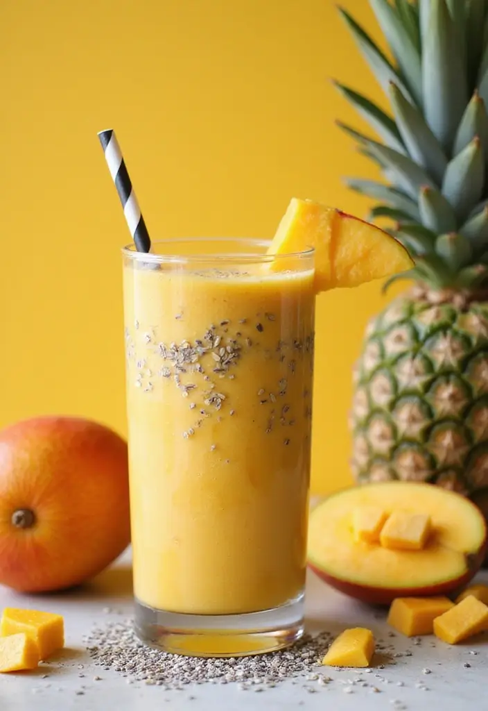 25 Healthy Mango Smoothie Recipes You’ll Want Every Morning 53 25 Healthy Mango Smoothie Recipes You’ll Want Every Morning - 9. Mango Chia Seed Smoothie