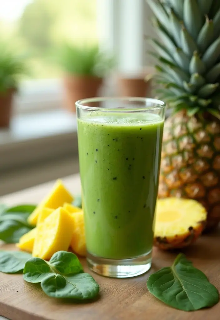 25 Liquid Diet Smoothie Recipes for Recovery and Detox 68 25 Liquid Diet Smoothie Recipes for Recovery and Detox - 12. Spinach Pineapple Smoothie