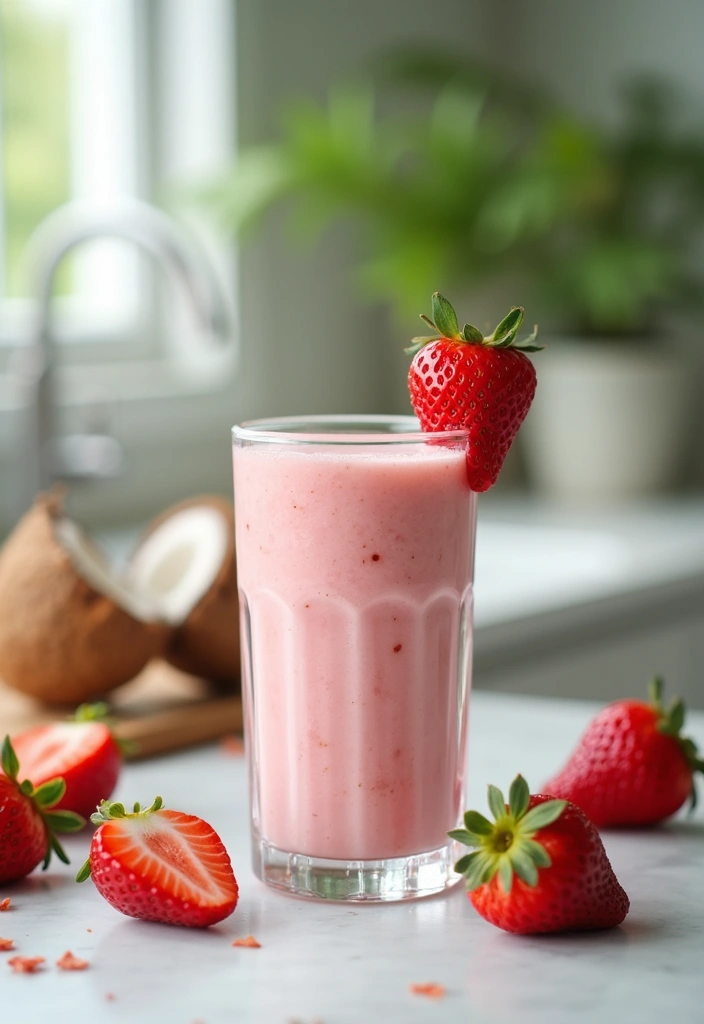 25 Liquid Diet Smoothie Recipes for Recovery and Detox 83 25 Liquid Diet Smoothie Recipes for Recovery and Detox - 15. Strawberry Coconut Smoothie