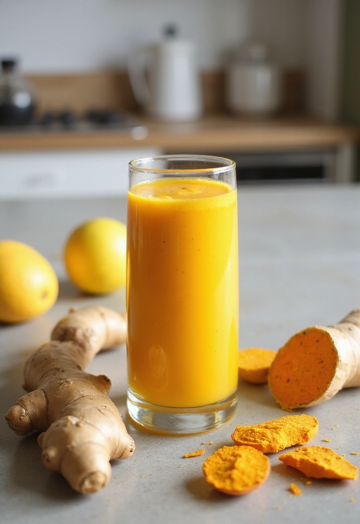 25 Liquid Diet Smoothie Recipes for Recovery and Detox 111 25 Liquid Diet Smoothie Recipes for Recovery and Detox - 19. Ginger Turmeric Smoothie