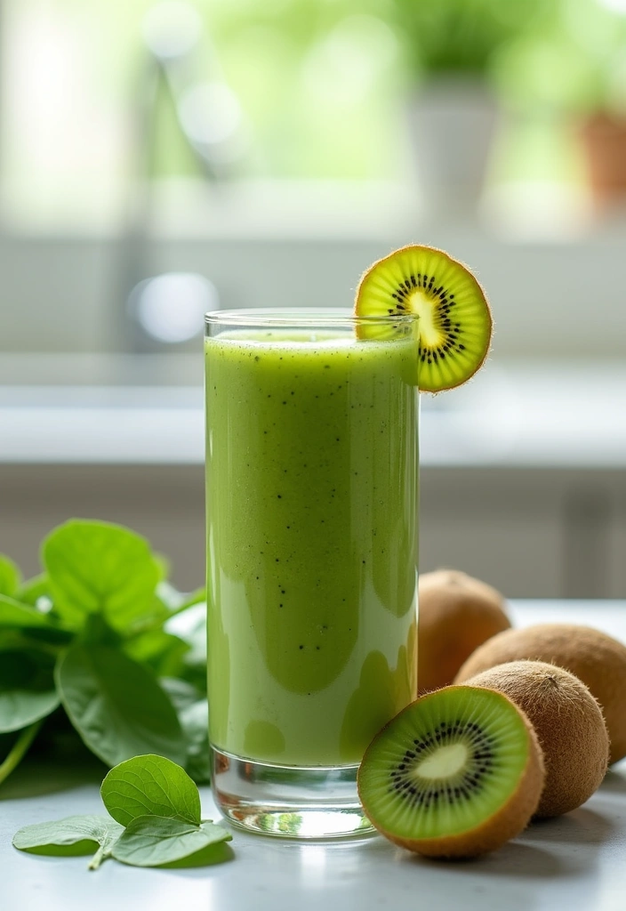 25 Liquid Diet Smoothie Recipes for Recovery and Detox 118 25 Liquid Diet Smoothie Recipes for Recovery and Detox - 20. Kiwi Spinach Smoothie