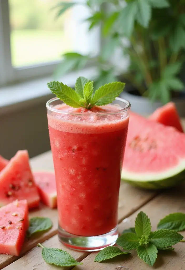 25 Liquid Diet Smoothie Recipes for Recovery and Detox 125 25 Liquid Diet Smoothie Recipes for Recovery and Detox - 21. Watermelon Mint Smoothie