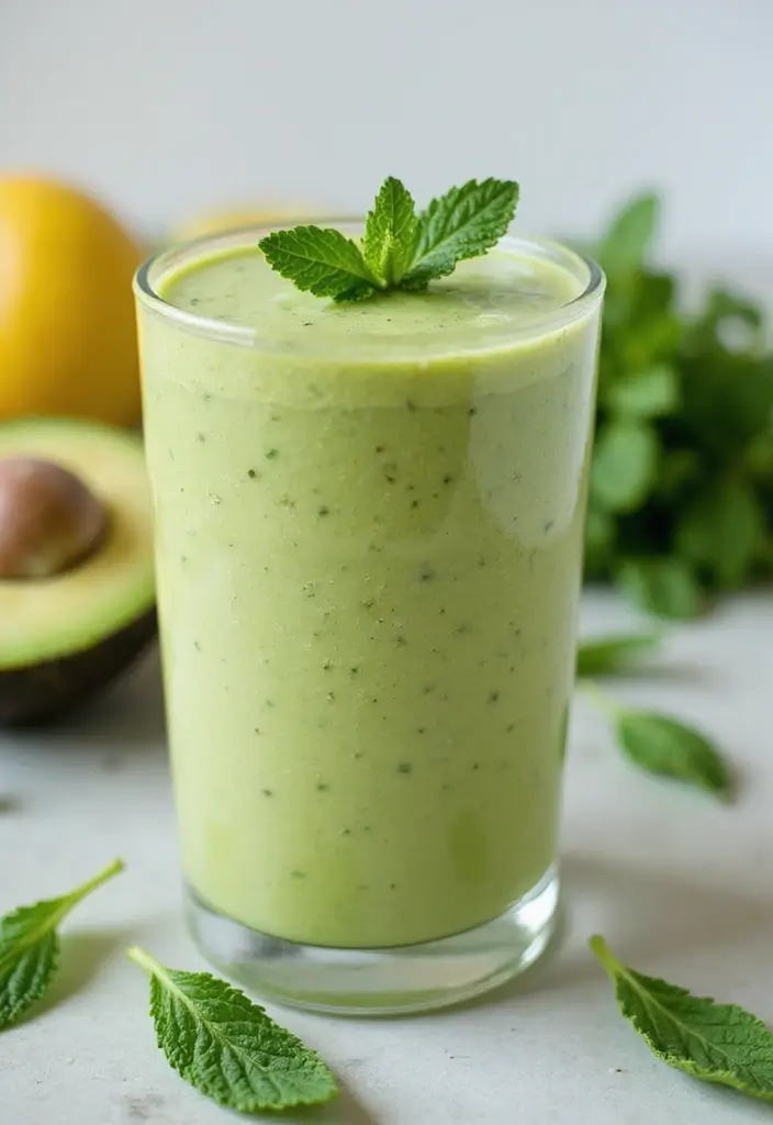 25 Liquid Diet Smoothie Recipes for Recovery and Detox 25 25 Liquid Diet Smoothie Recipes for Recovery and Detox - 5. Avocado Mint Smoothie
